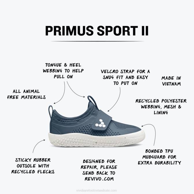 Vivobarefoot Primus Sport Ii Toddlers B2LJ158 Indigo