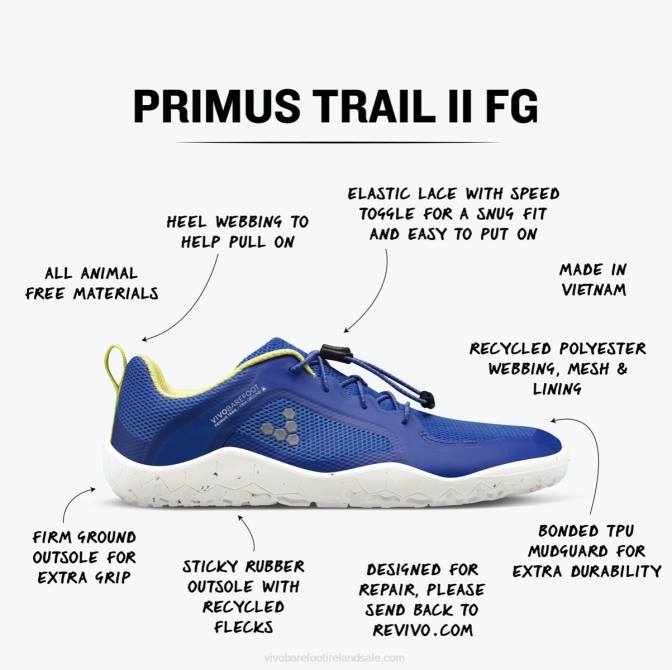 Vivobarefoot Primus Trail Ii Fg Juniors B2LJ179 Amparo Blue