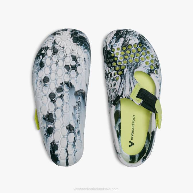 Vivobarefoot Ultra Bloom Juniors B2LJ201 Obsidian-White