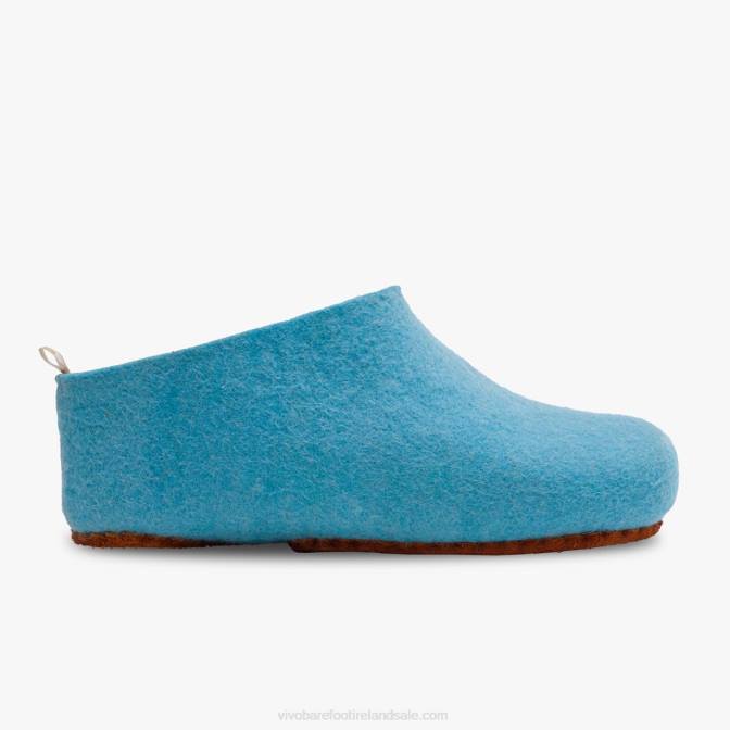 Vivobarefoot Mim Felt Slipper B2LJ56 Aqua
