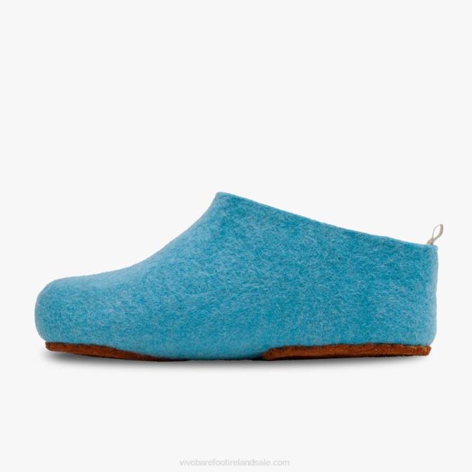 Vivobarefoot Mim Felt Slipper B2LJ56 Aqua