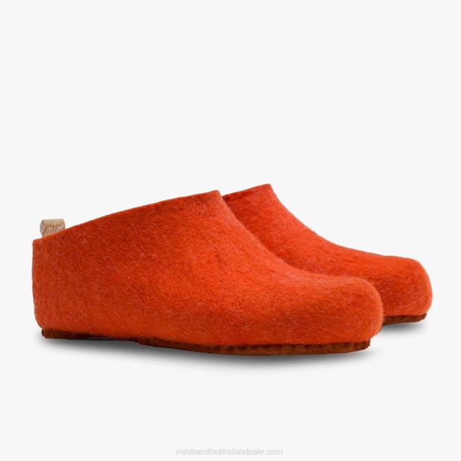 Vivobarefoot Mim Felt Slipper B2LJ57 Orange