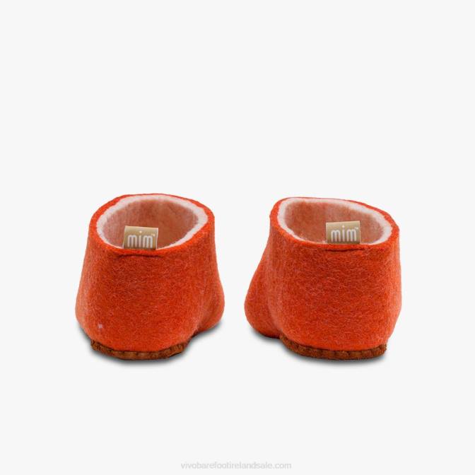 Vivobarefoot Mim Felt Slipper B2LJ57 Orange