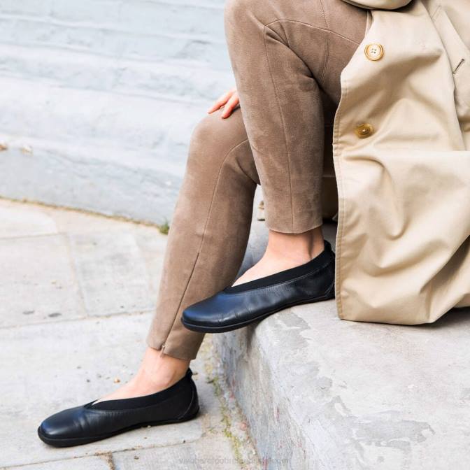 Vivobarefoot Opanka Ballerina Women B2LJ93 Obsidian