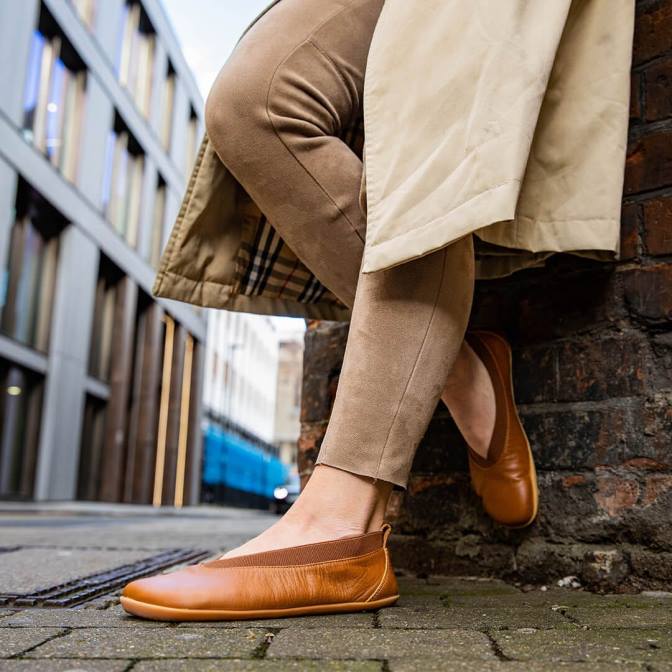 Vivobarefoot Opanka Ballerina Women B2LJ94 Tan