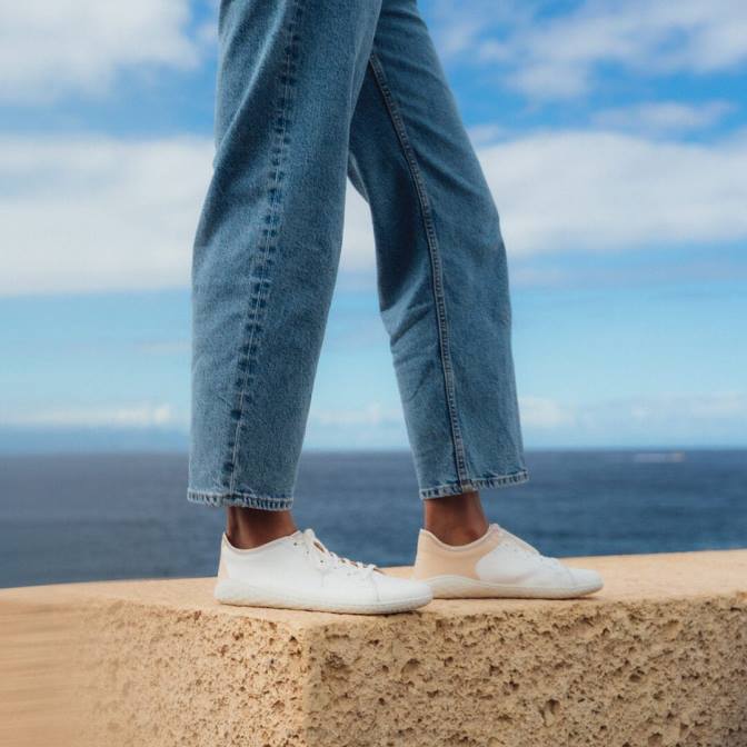 Vivobarefoot Geo Court Iii Women B2LJ128 Off White-Pink