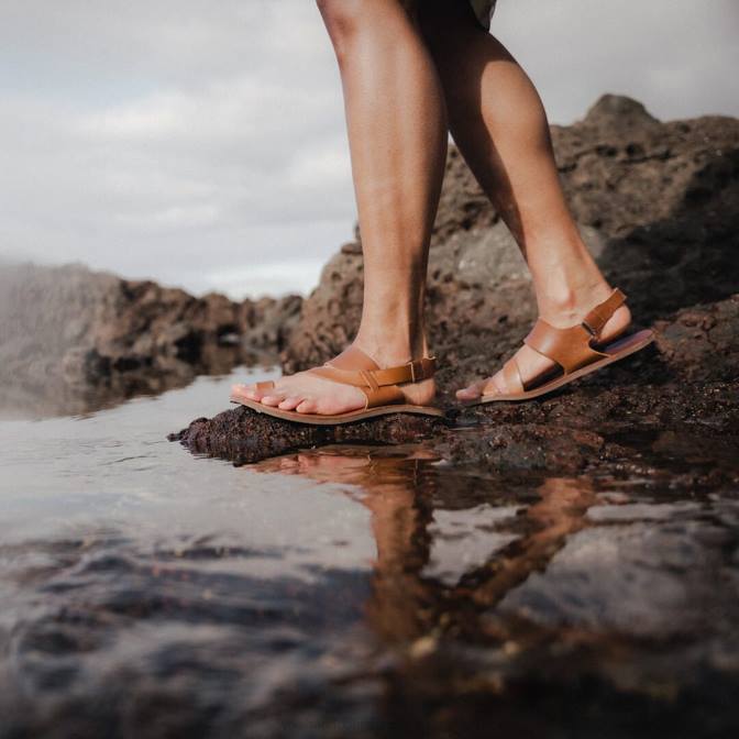 Vivobarefoot Opanka Sandal Women B2LJ149 Tan